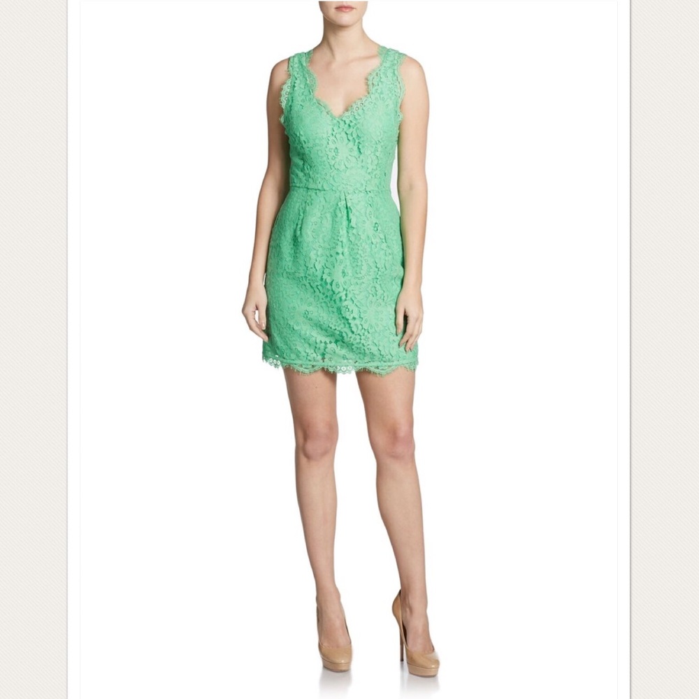 Joie Green Rori Lace Dress